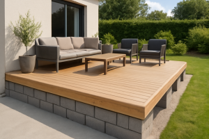 Terrasse en bois sur parpaing : guide complet pour une installation réussie