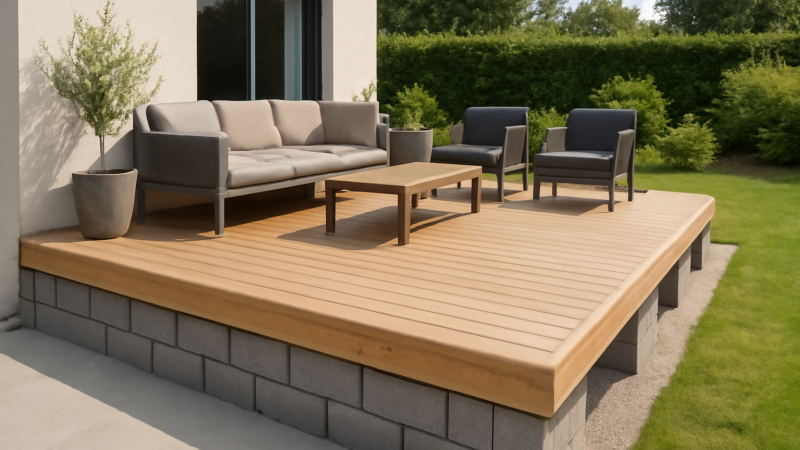 Terrasse en bois sur parpaing : guide complet pour une installation réussie