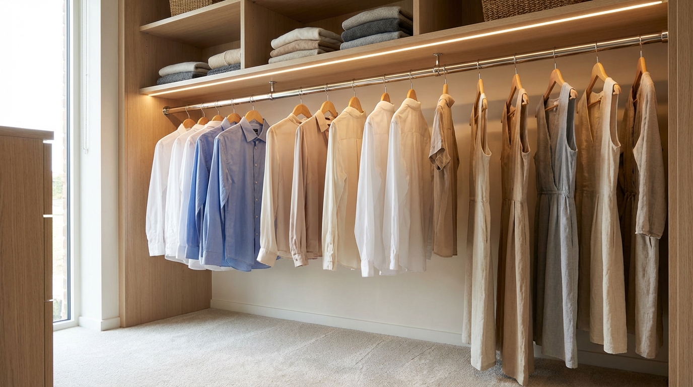 découvrez les hauteurs idéales pour votre penderie afin de suspendre vos vêtements sans les froisser et optimiser l'espace de rangement.