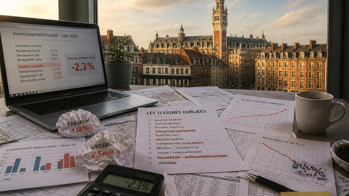 découvrez pourquoi votre investissement locatif à lille en 2024 affiche une rentabilité réelle inférieure de 2,3 % par rapport à la simulation initiale, en analysant les 11 lignes oubliées qui impactent vos gains.