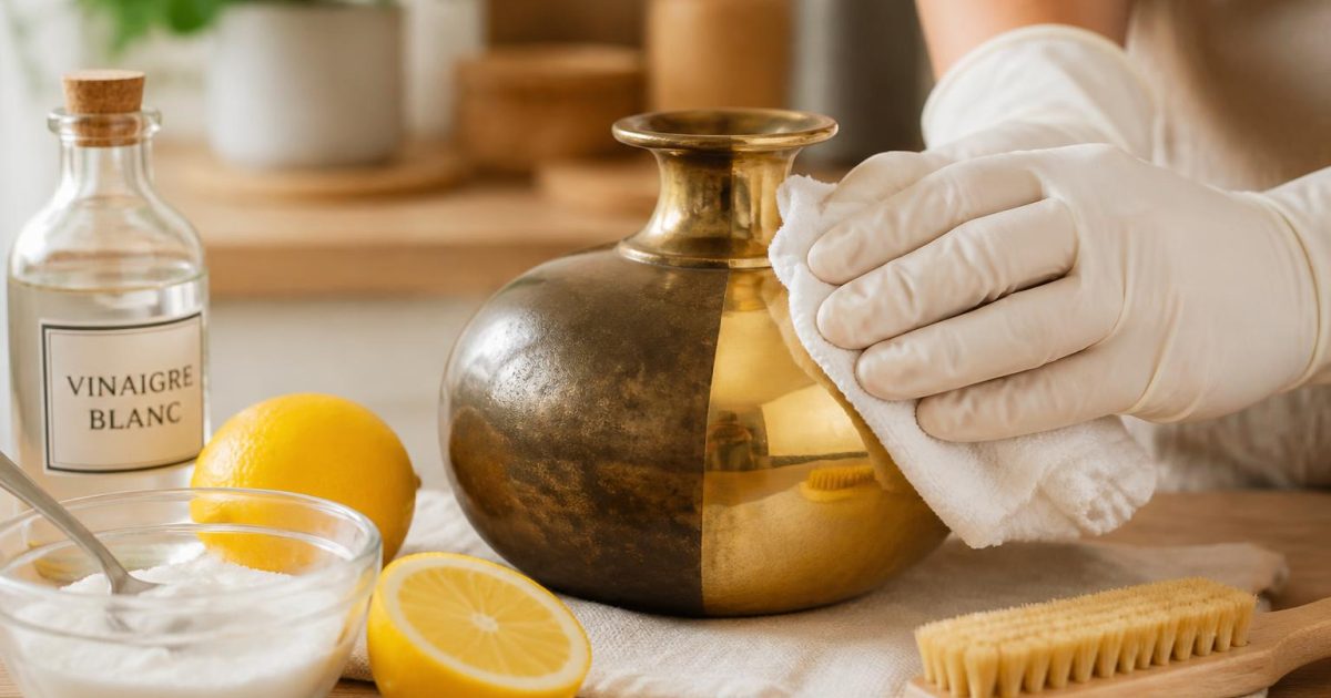 Nettoyer du laiton oxydé et lui redonner son éclat sans produits chimiques agressifs