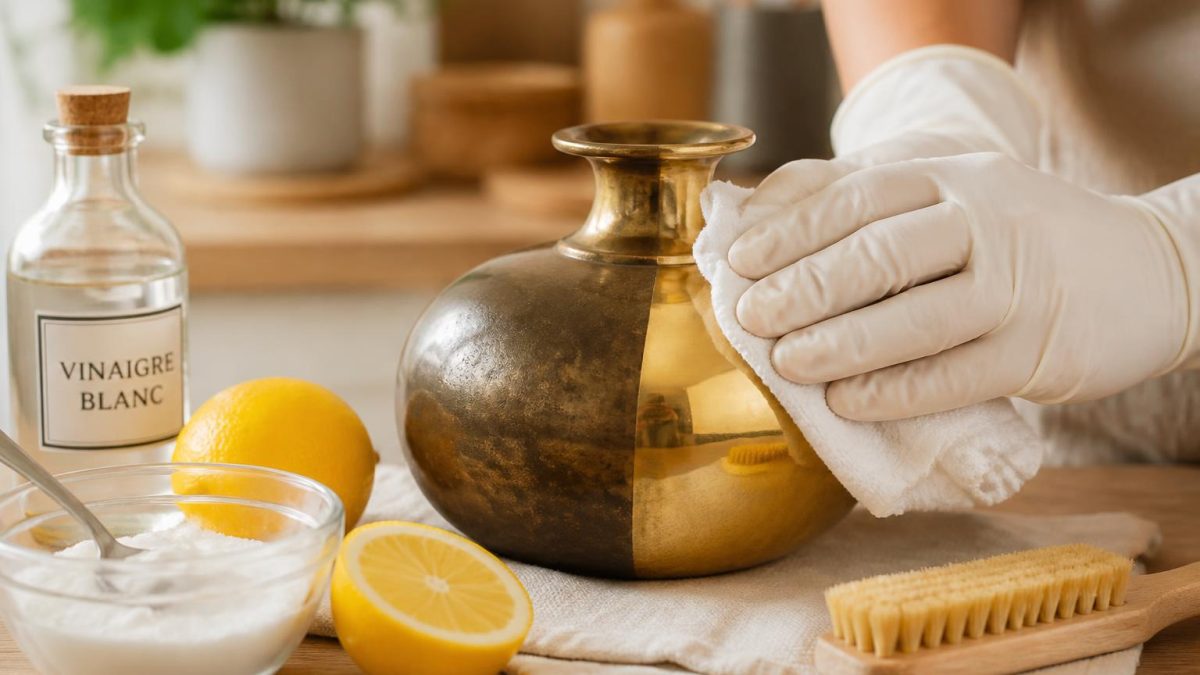 apprenez à nettoyer du laiton oxydé et à lui redonner son éclat naturellement, sans utiliser de produits chimiques agressifs, grâce à des méthodes simples et écologiques.