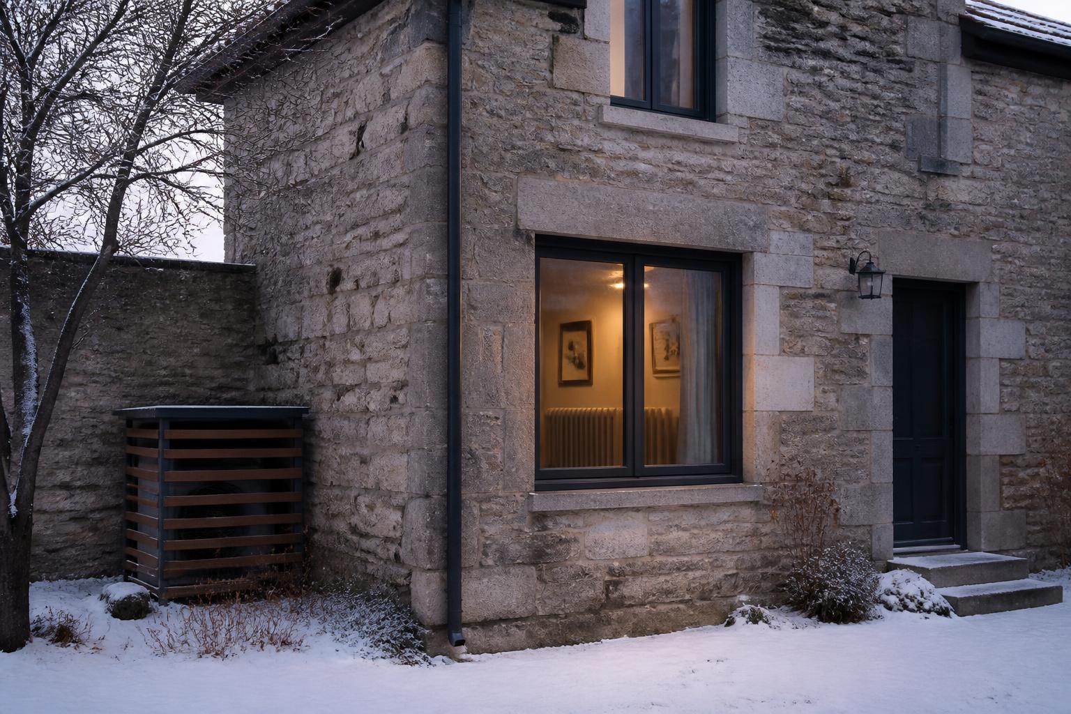 analyse détaillée de l'efficacité d'une pompe à chaleur installée dans une maison en pierre datant de 1900, avec 2 hivers de relevés montrant un cop réel de 2,4 comparé au cop promis de 4,1.
