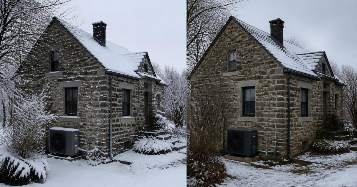 Pompe à chaleur dans une maison en pierre 1900 : 2 hivers de relevés (COP réel 2,4 vs 4,1 promis)