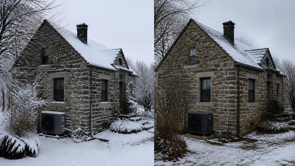 analyse détaillée de la performance d'une pompe à chaleur installée dans une maison en pierre de 1900, avec 2 hivers de relevés montrant un cop réel de 2,4 comparé aux 4,1 annoncés.