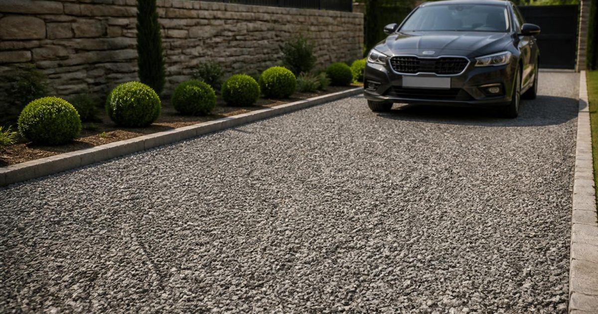Quel gravier choisir pour une allée carrossable qui résiste au passage des voitures sans se disperser