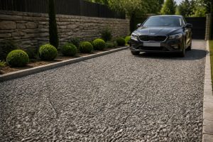 Quel gravier choisir pour une allée carrossable qui résiste au passage des voitures sans se disperser