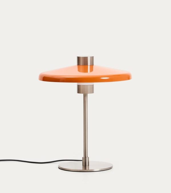 Lampe de table Nuvira métal et orange — Kave Home