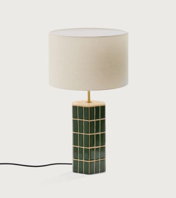 Lampe de table Rue céramique verte — Kave Home