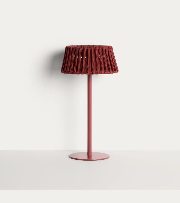 Lampe solaire Aldet corde et métal — Kave Home