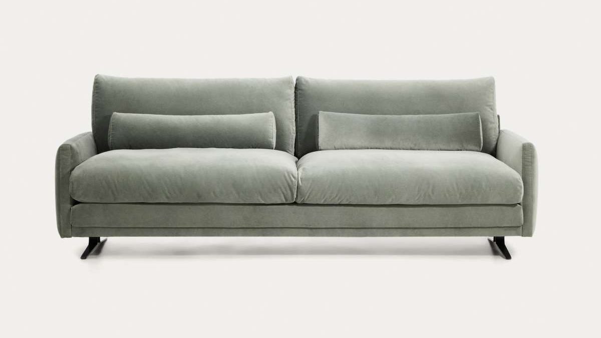 Canapé Veliro 3 places velours vert — Kave Home