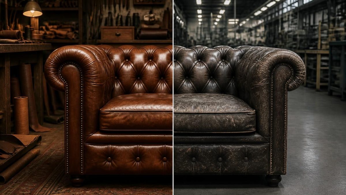 découvrez la différence entre un tapissier décorateur traditionnel et une tapisserie industrielle à travers l'histoire unique d'un canapé chesterfield refait deux fois en cinq ans.