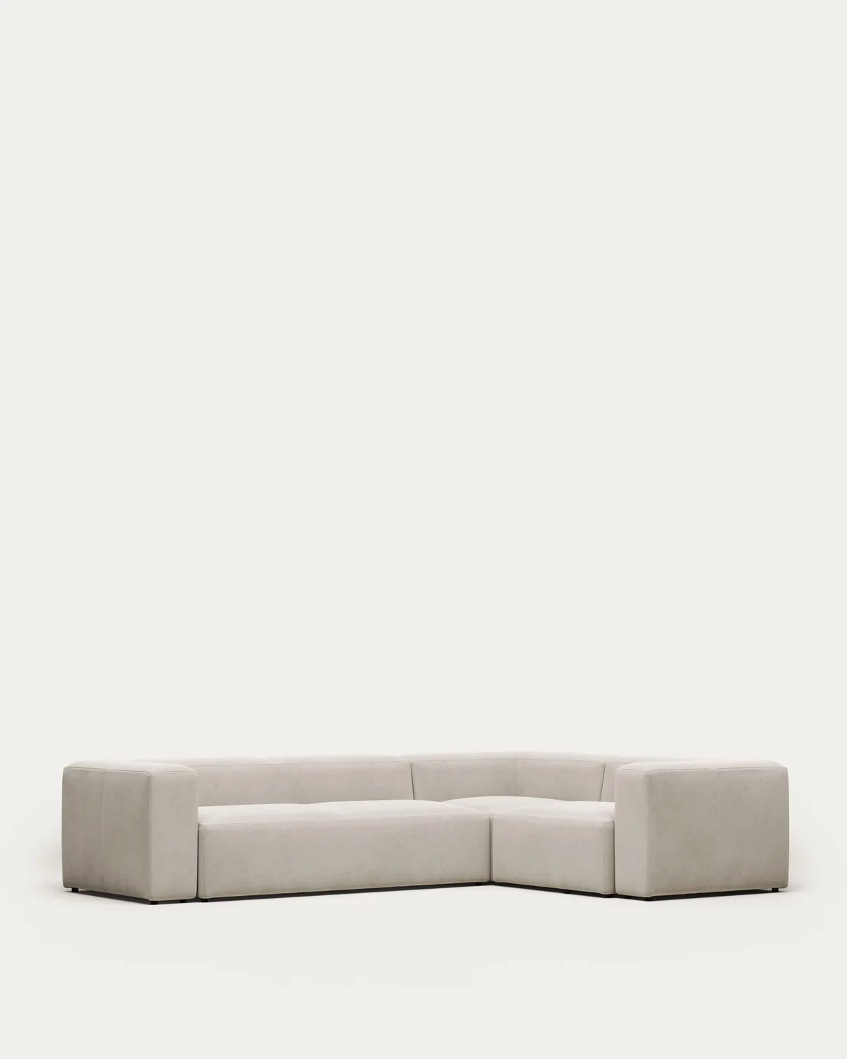 Canapé d’angle Blok beige Kave Home vu de face