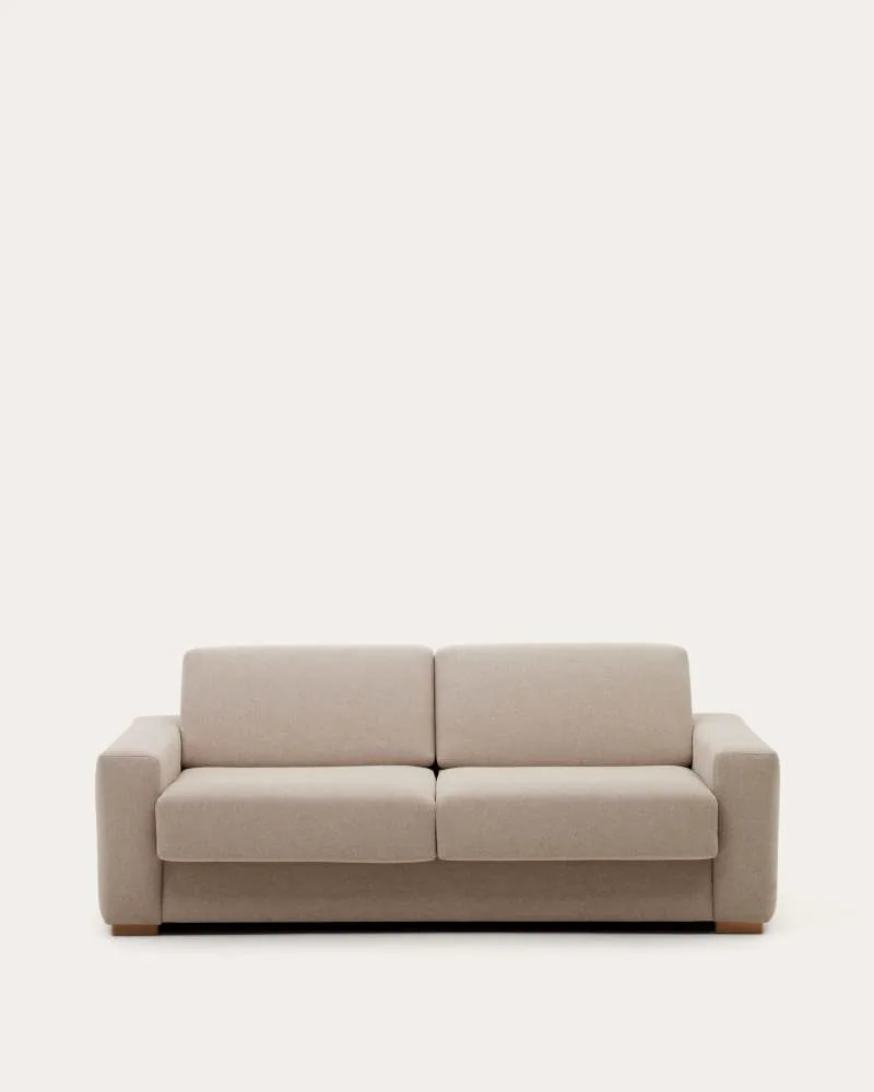 Canapé-lit Anley beige Kave Home vu de face