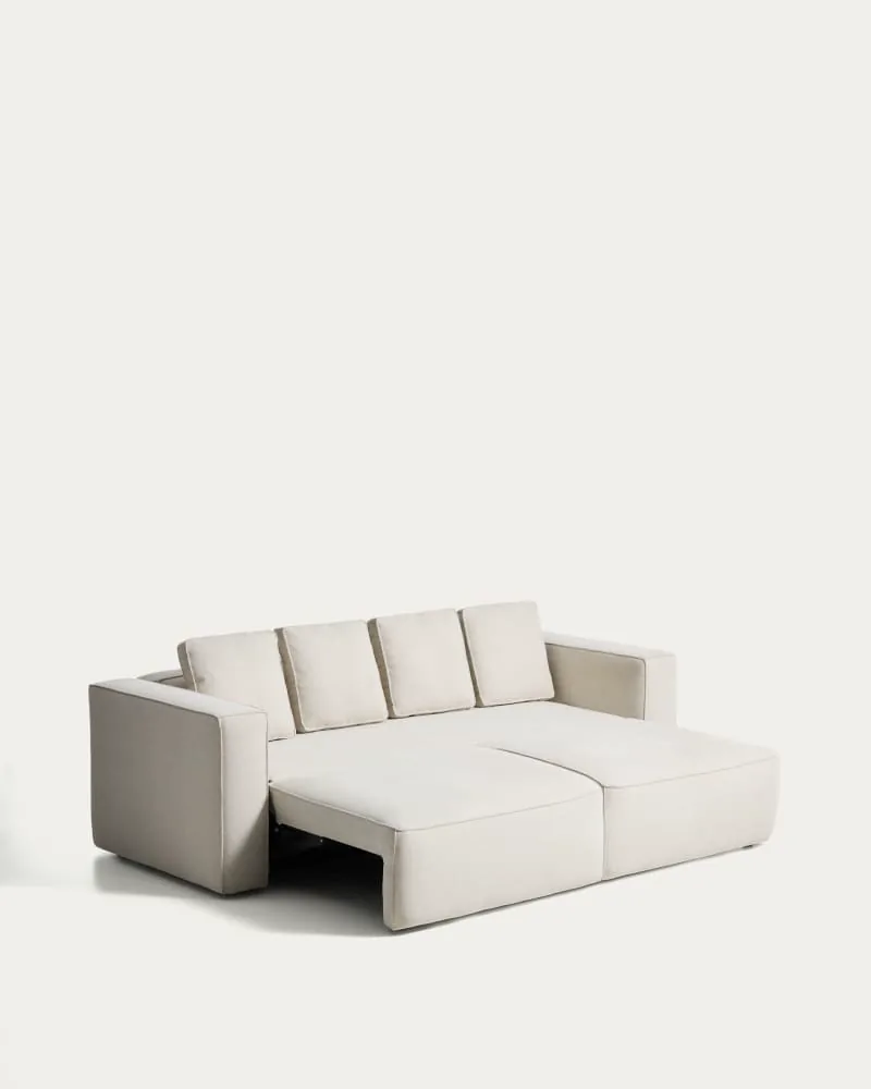 Canapé-lit Marela droit déplié en couchage