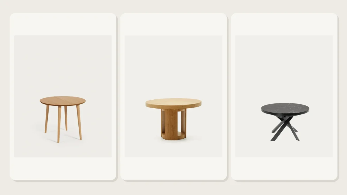 Sélection de trois tables extensibles design du comparatif