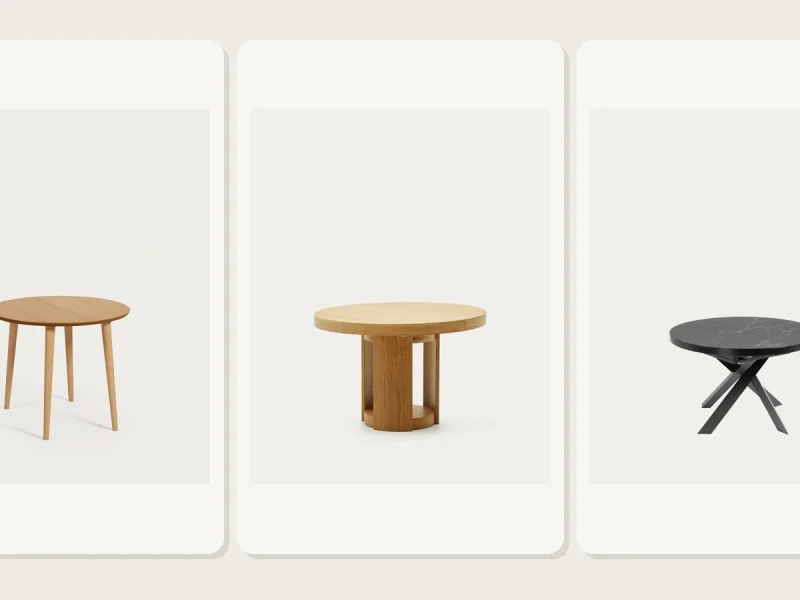 Sélection de trois tables extensibles design du comparatif