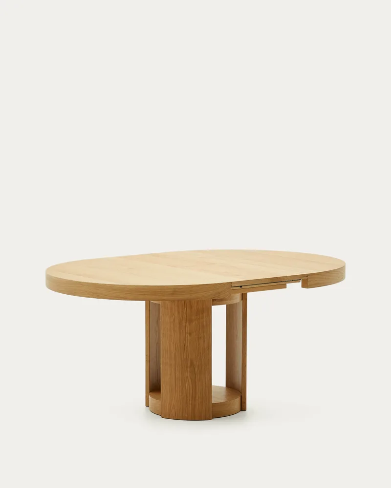Table Artis ouverte à 170 cm avec rallonge papillon déployée