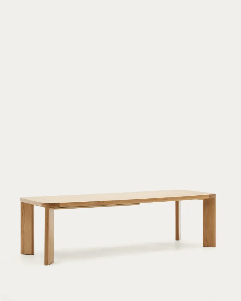 Table Jondal ouverte à 286 cm avec mécanisme papillon déployé