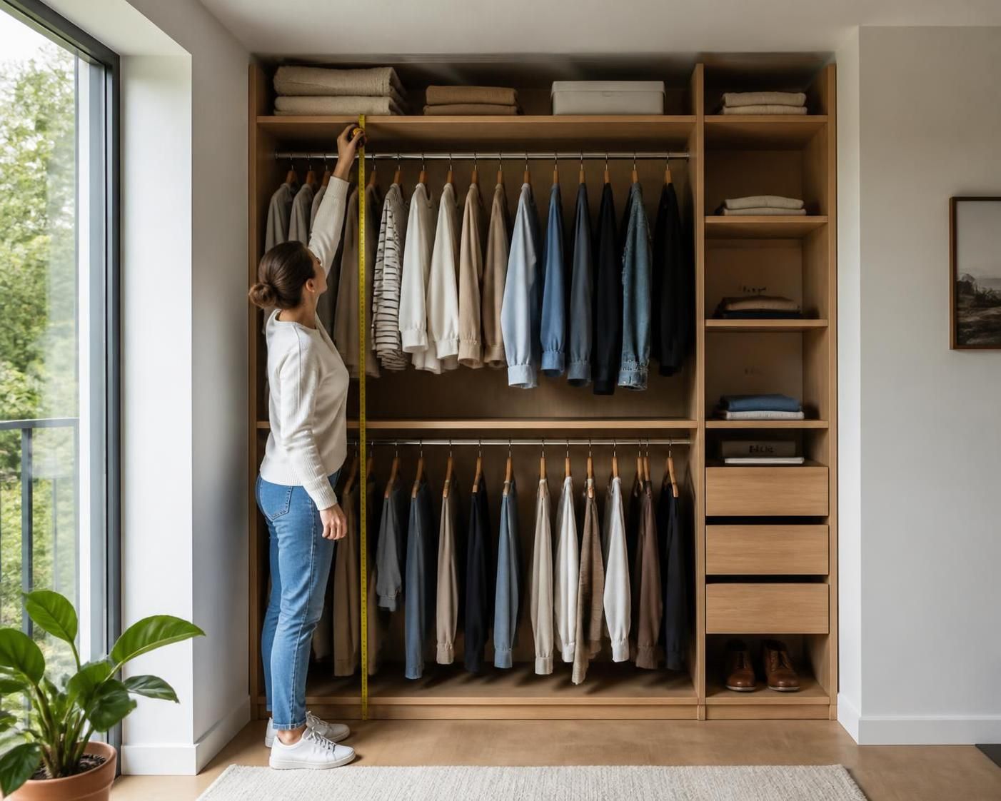 découvrez les hauteurs de penderie idéales adaptées à 4 morphologies différentes, testées pendant 12 mois pour un rangement optimal et personnalisé.