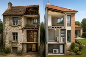 Maison en pierre 1890 vs pavillon 1995 : 18 mois de coûts cachés comparés ligne par ligne